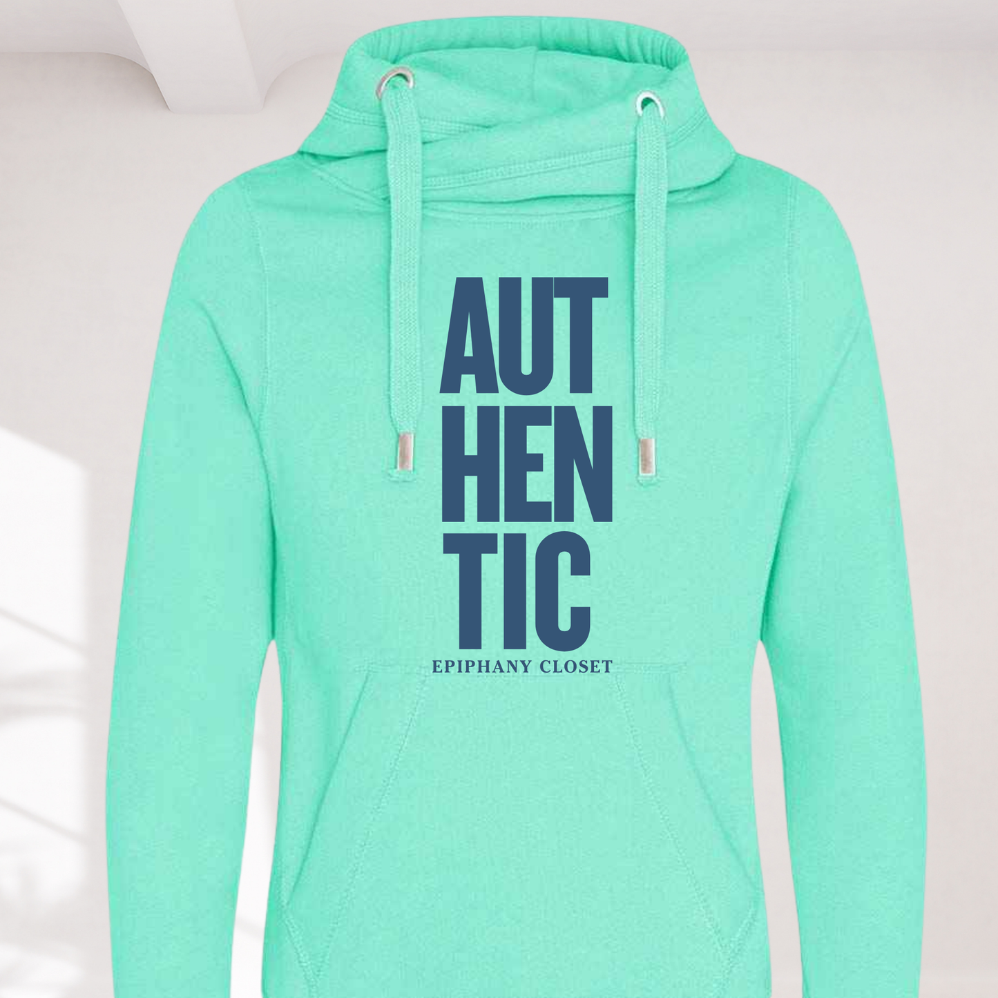 Ladies Luxury Authentic Cross Neck Hoodie