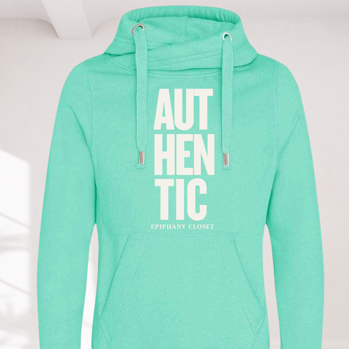 Ladies Luxury Authentic Cross Neck Hoodie