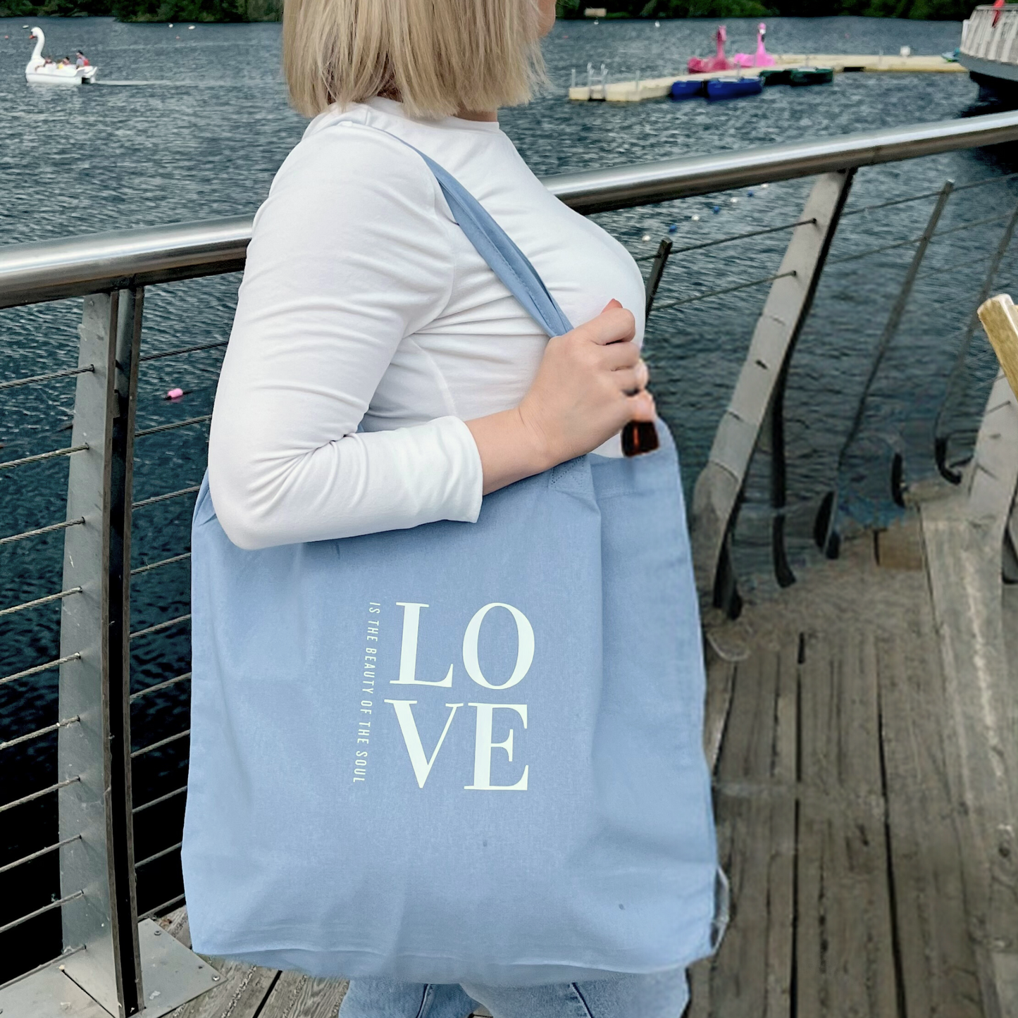 Love Is The Beauty Of Your Soul Tote Bag - Organic Cotton | The Epiphany Closet - Summer Bags - The Epiphany Closet