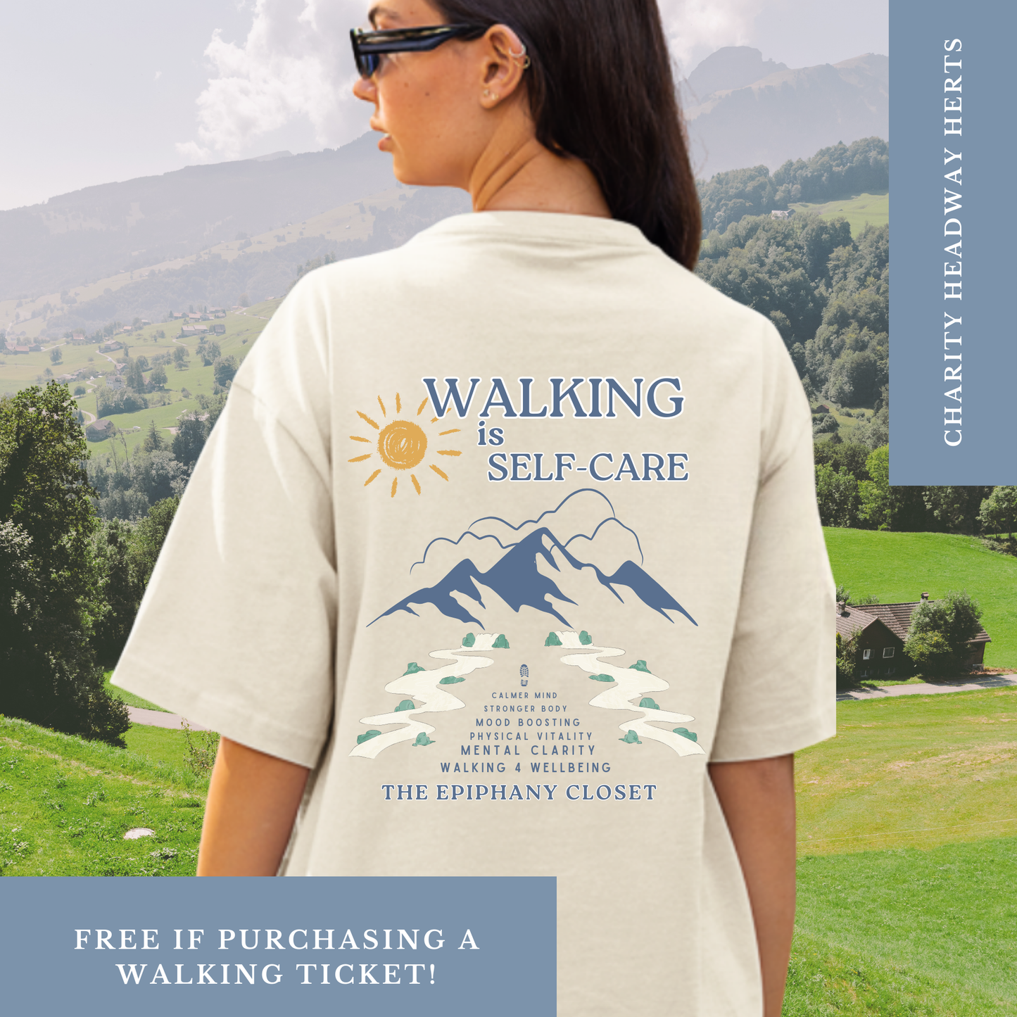 Walking Is Self-Care T-shirt  - Raising Money For Charity