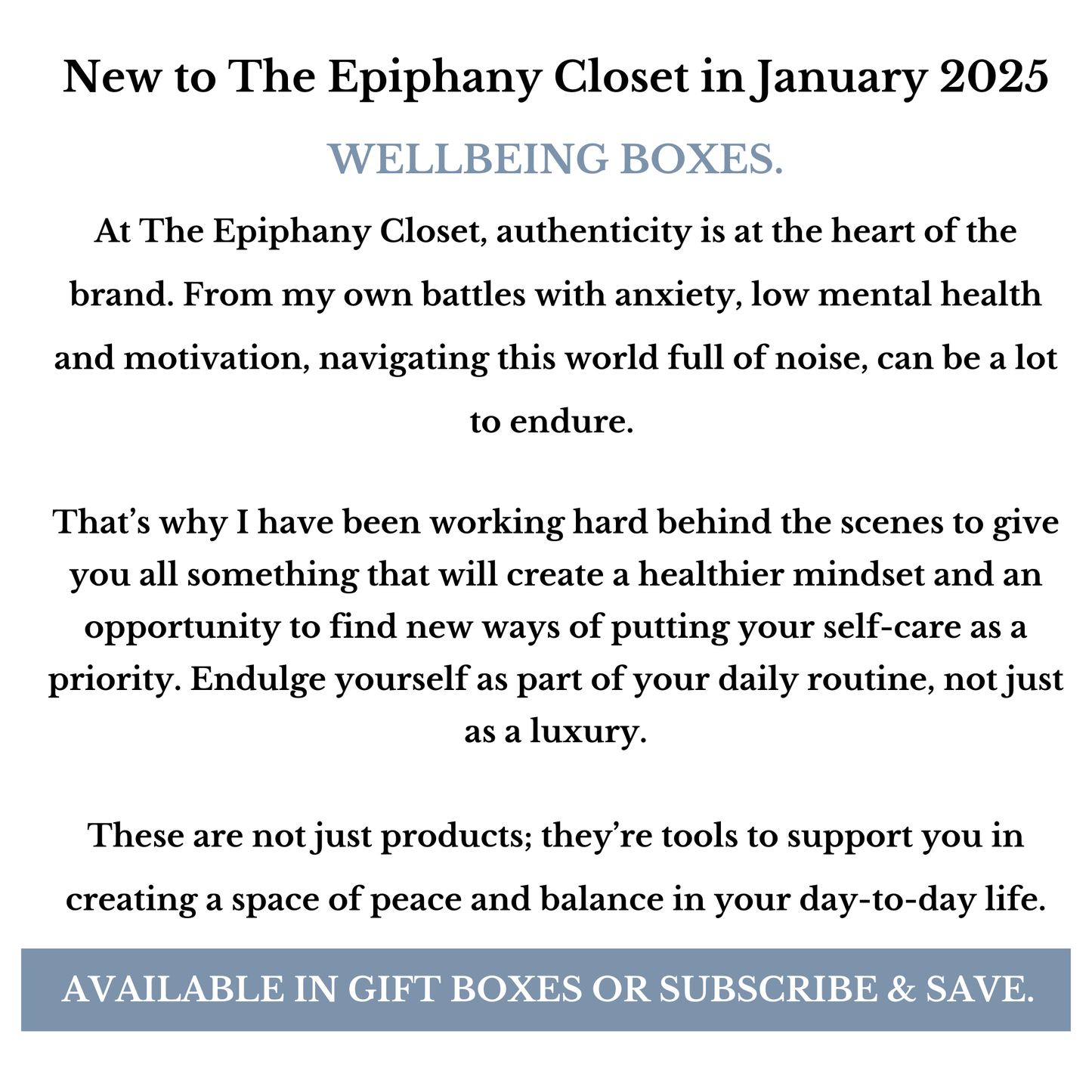 Wellbeing Boxes - Box 1 - Epiphany Essence Box