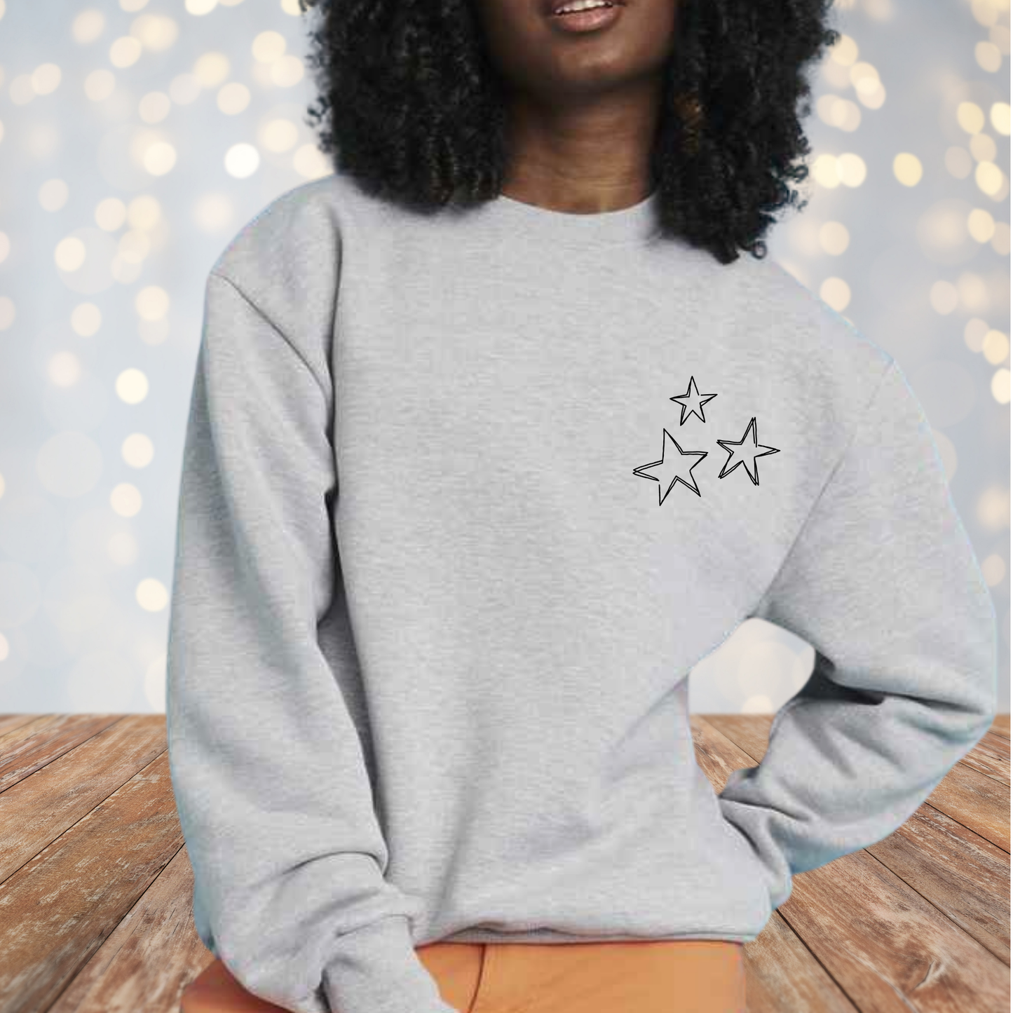 Multi-Star Heavyweight Sweatshirt | The Epiphany Closet - Wellbeing Clothing