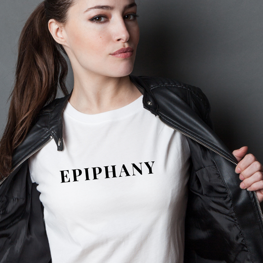 Women's "Epiphany" T-shirt - White | The Epiphany Closet - Wellbeing Clothing