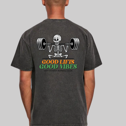 Oversized Unit Fitness Gym T-shirts | Acid Black