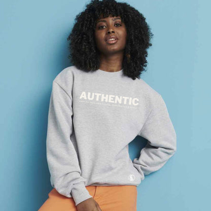 Unisex Authentic Oversized Sweatshirt - Grey/Black