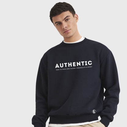 Unisex Authentic Oversized Sweatshirt - Grey/Black