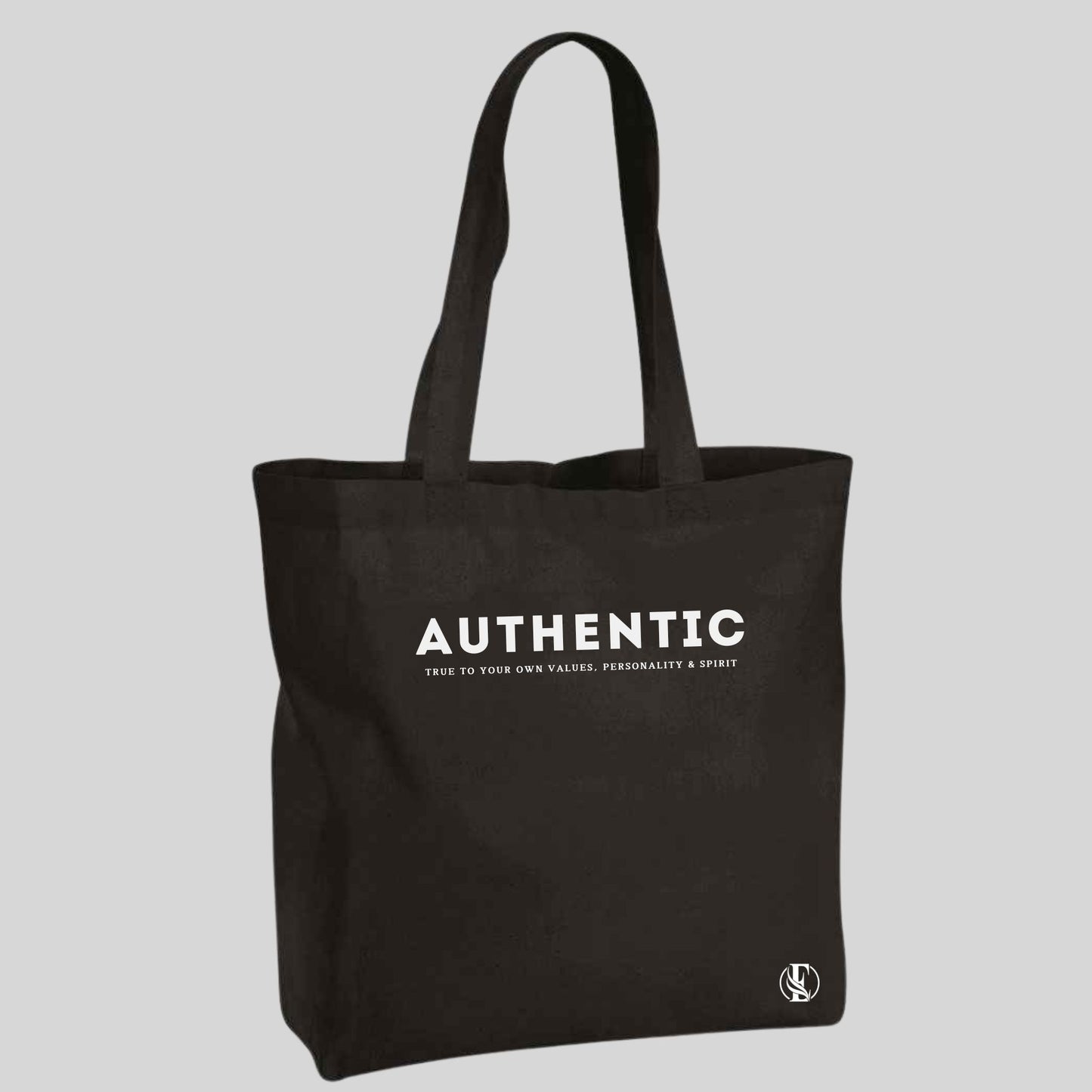 Unisex Authentic Tote Bag - Black/Grey