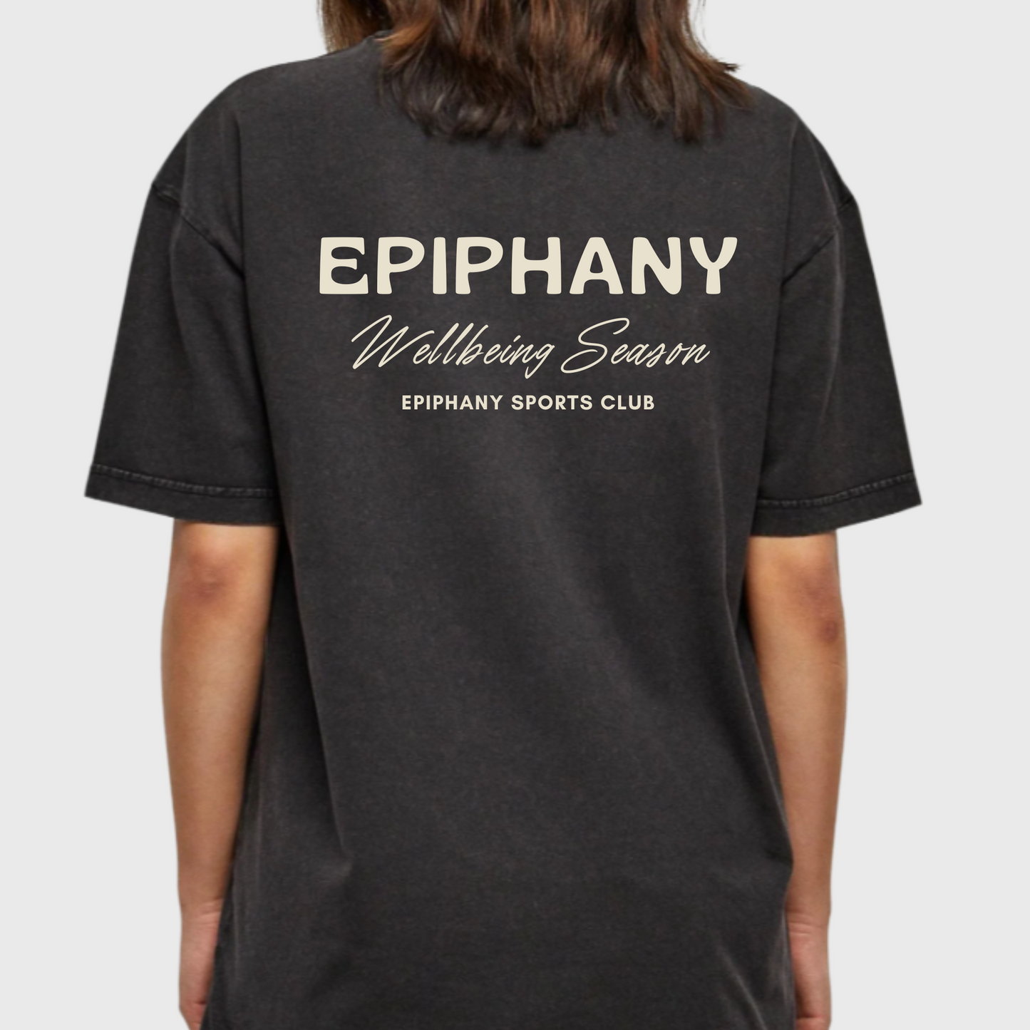 Unisex Wellbeing T-shirt - Black Acid Wash