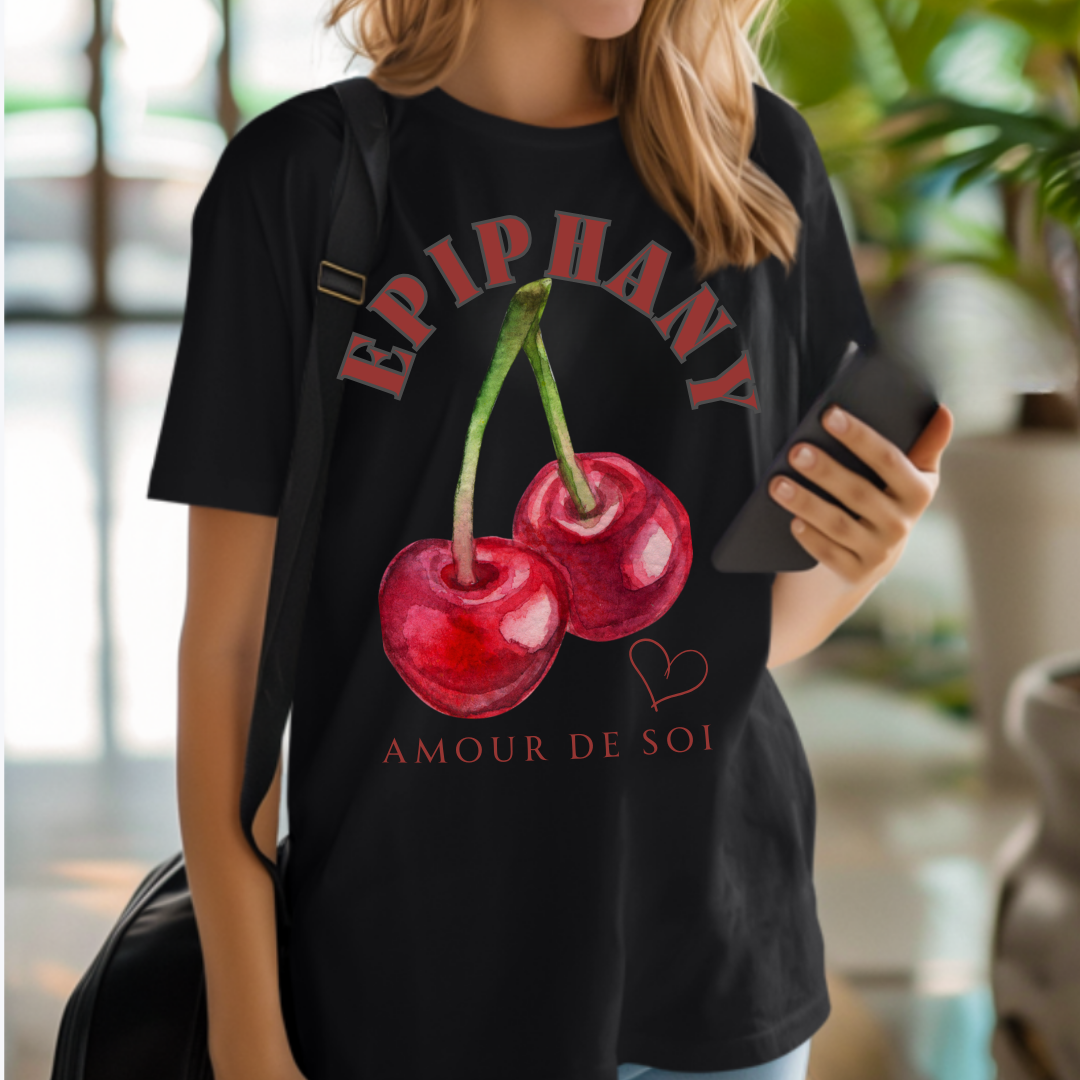 Short Sleeve Cherry Self-Love T-shirt | The Epiphany Closet