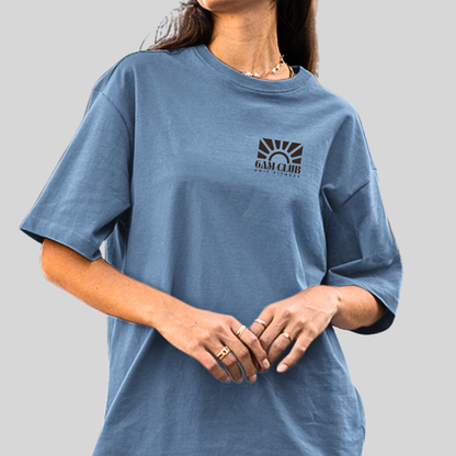 Blue Acid Wash Unit Fitness 6am Club T-shirt