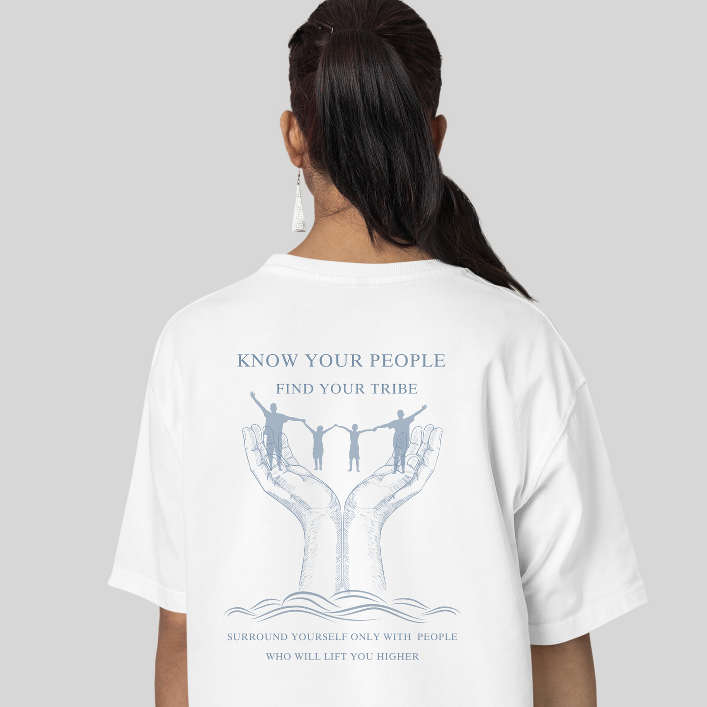 Unisex 'Know Your People' Organic T-Shirt in White | The Epiphany Closet - Wellbeing Clothing With Meaning - The Epiphany Closet