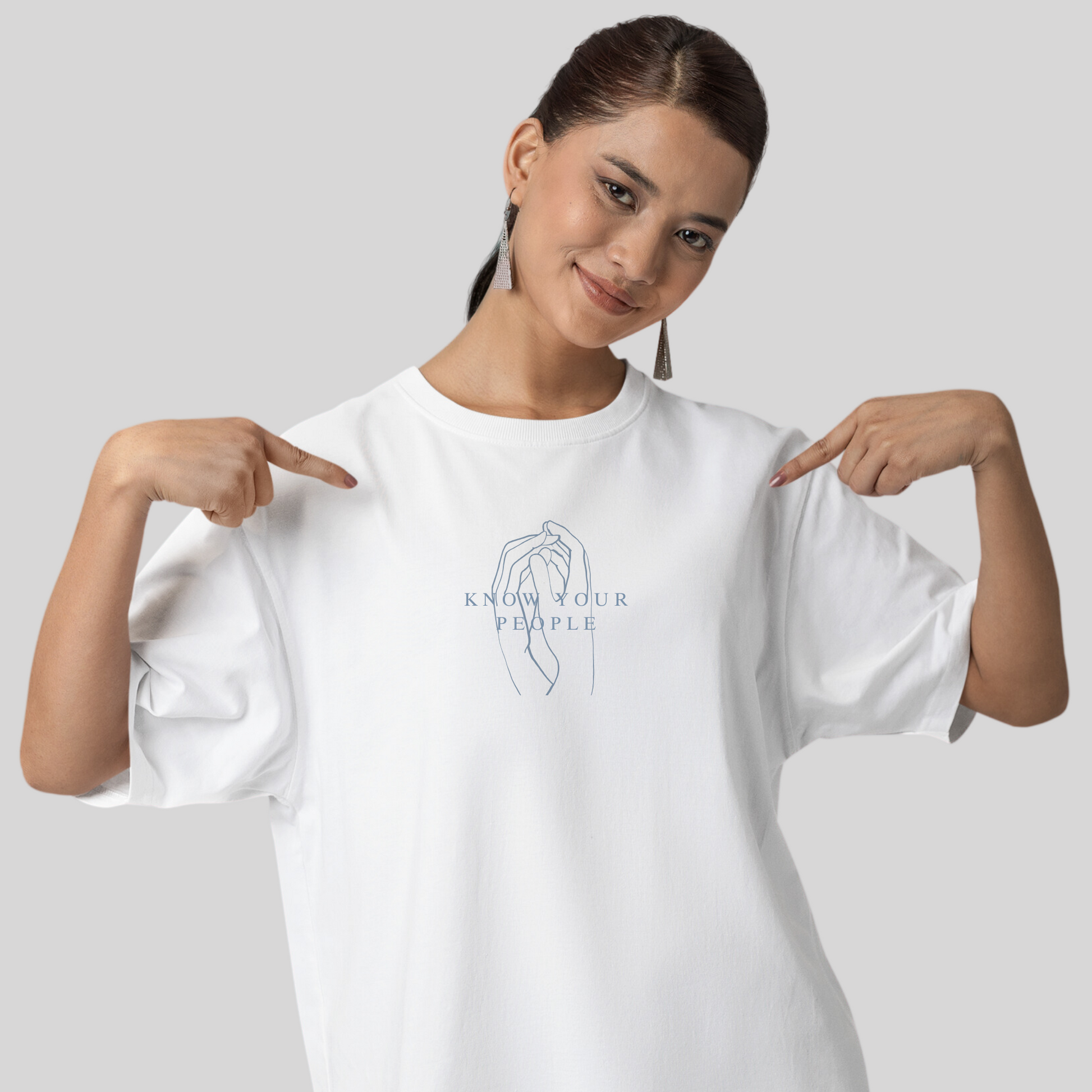 Unisex 'Know Your People' Organic T-Shirt in White | The Epiphany Closet - Wellbeing Clothing With Meaning - The Epiphany Closet