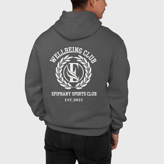 Unisex Wellbeing Club Hoodie - Charcoal/Stone