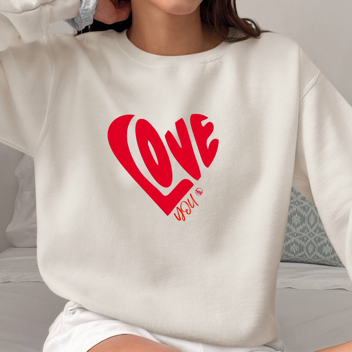 Natural Organic "Love YOU" Sweatshirt