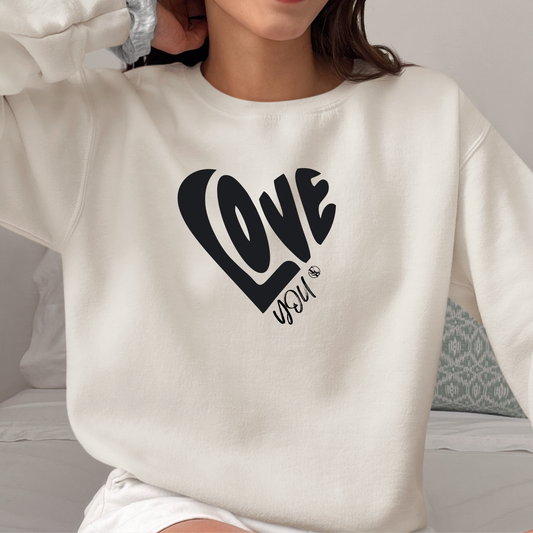 Natural Organic "Love YOU" Sweatshirt