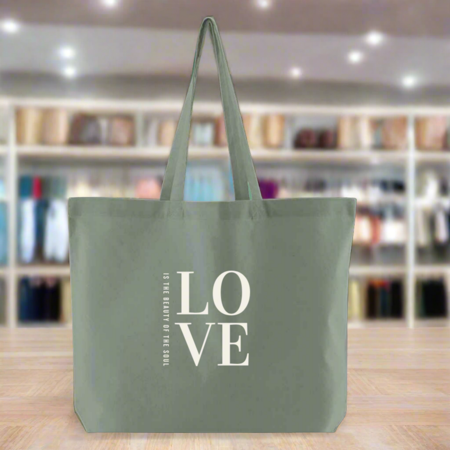 Love Is The Beauty Of Your Soul Tote Bag  - Organic Cotton | The Epiphany Closet - Summer Bags - The Epiphany Closet