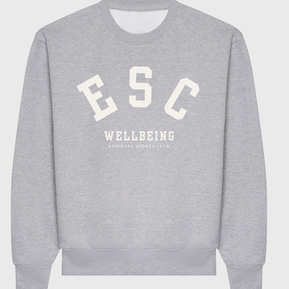 Unisex Sports Club Sweatshirt - Navy Blue/Heather Grey//Stone