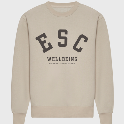 Unisex Sports Club Sweatshirt - Navy Blue/Heather Grey//Stone