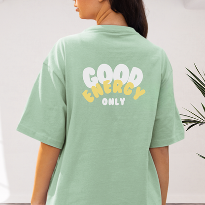 Ladies Oversized Good Energy Only T-shirt