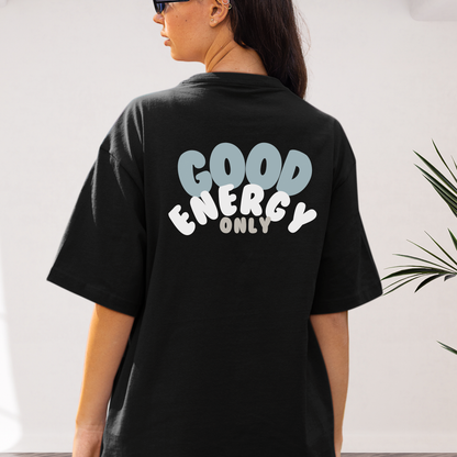 Ladies Oversized Good Energy Only T-shirt