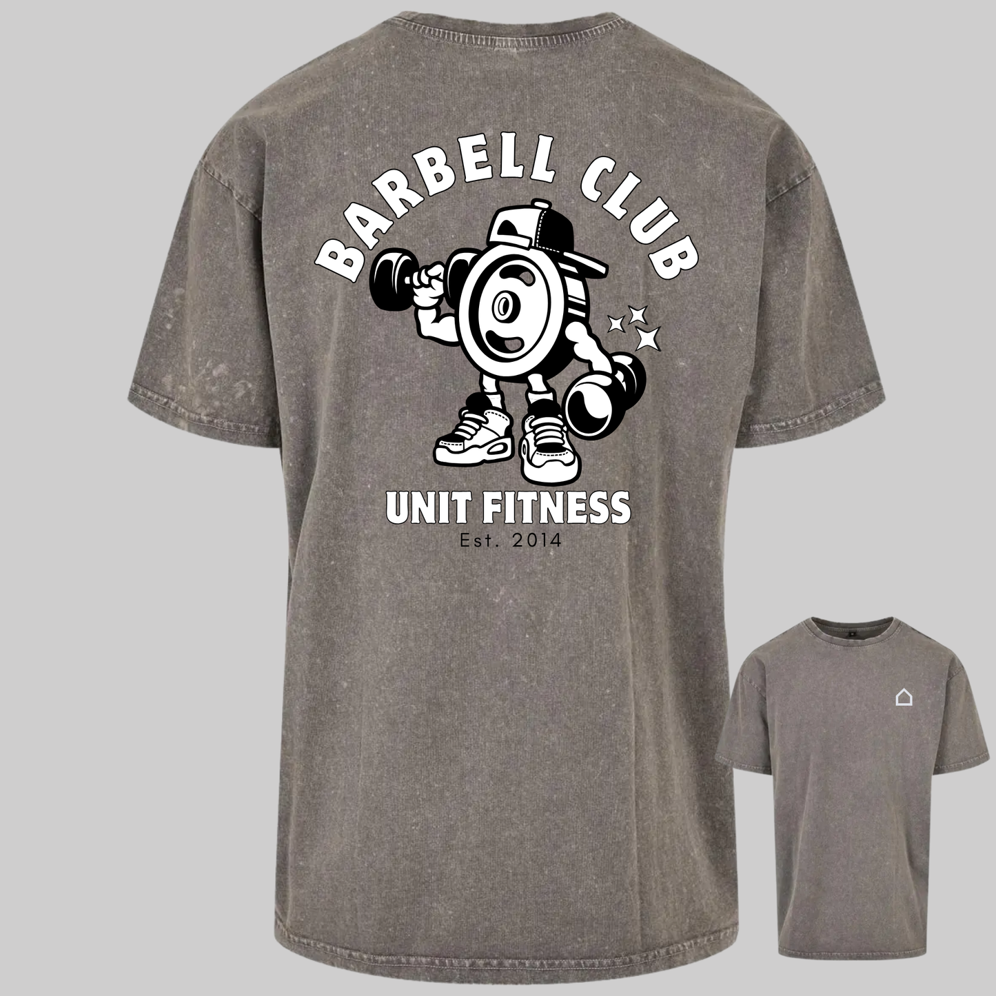 Oversized Unit Fitness Gym T-shirts | Acid Grey/Asphalt