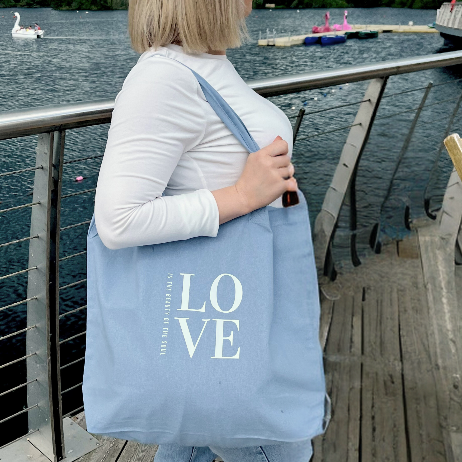 Love Is The Beauty Of Your Soul Tote Bag  - Organic Cotton | The Epiphany Closet - Summer Bags - The Epiphany Closet