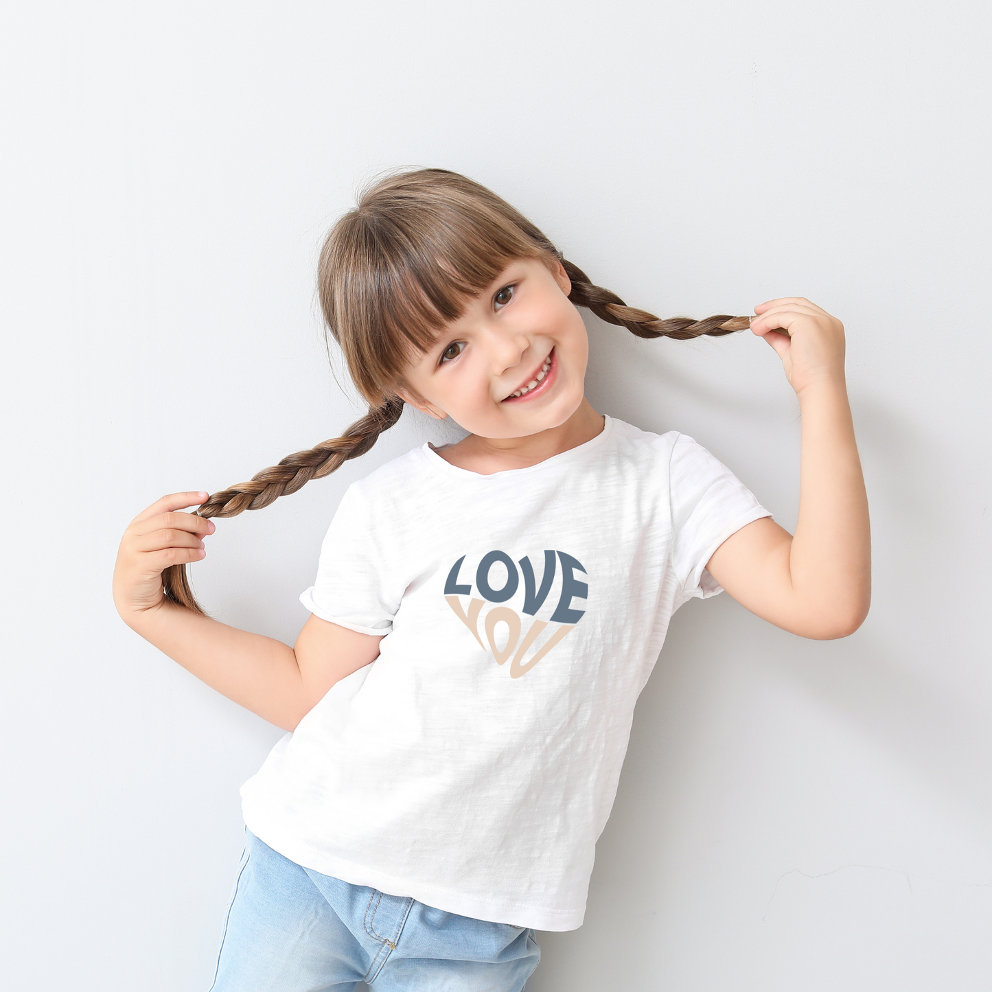 Kids Short Sleeve "Love You" Affirmation T-shirt | The Epiphany Closet - The Epiphany Closet