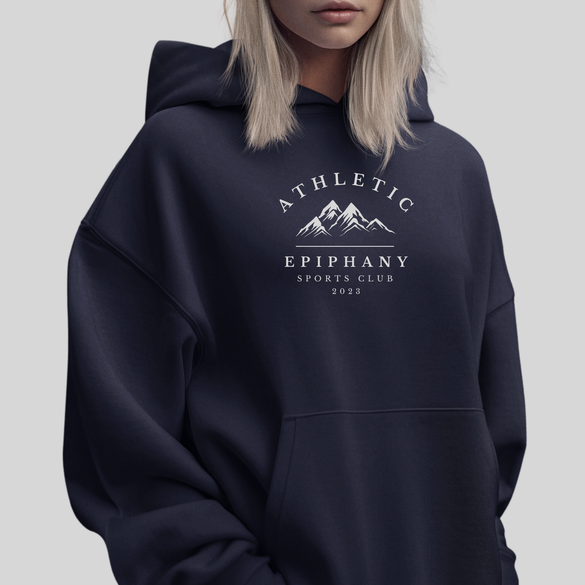 Ladies_Navy_Athletic_Hoodie_drop_shoulder_from_The_Epiphany_Sports_Club_Collection