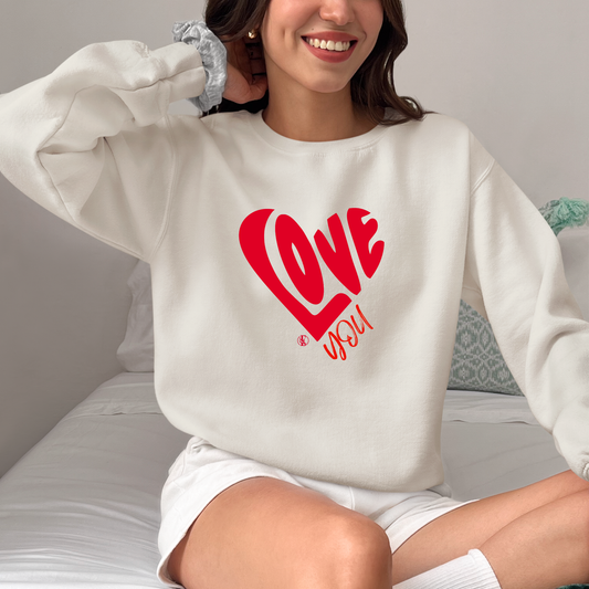 Natural Organic "Love YOU" Sweatshirt | The Epiphany Closet - The Epiphany Closet