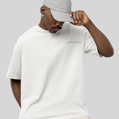 Mens front Image of Show Up T-shirt_white_from_The_Epiphany_Sports_Club_collection_fashion_stylish_and_comfort