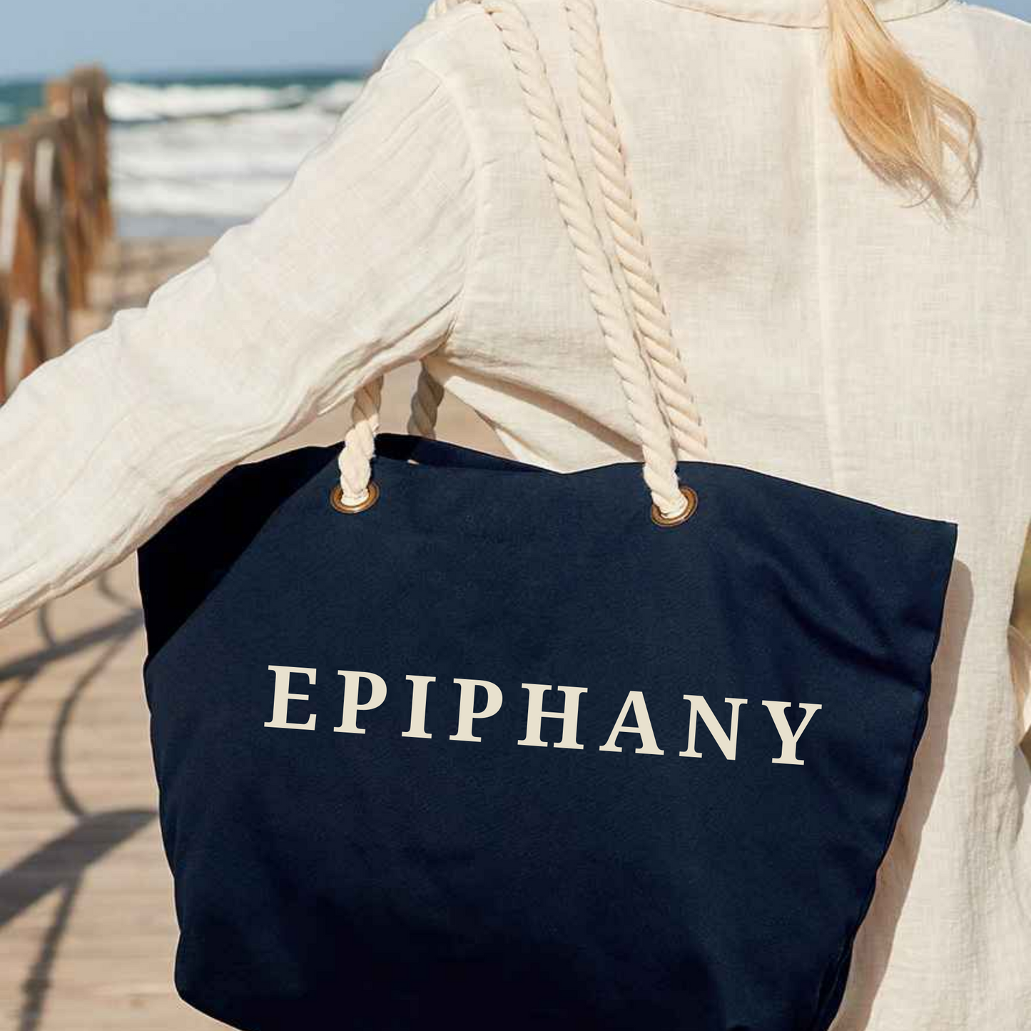 Navy "Epiphany" Nautical Bag | The Epiphany Closet - Summer Bag Ready - The Epiphany Closet