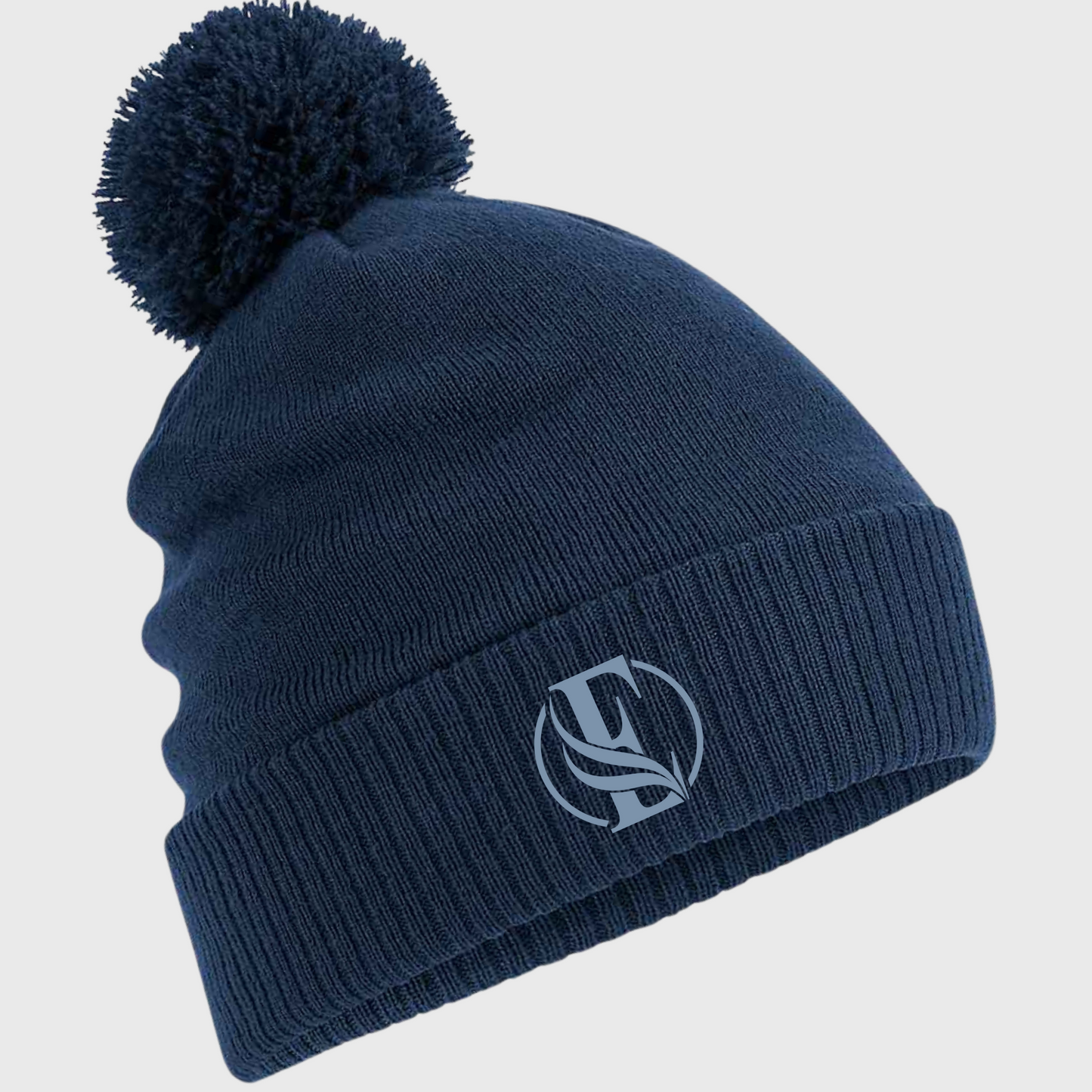 Thermal Beanie Bobble Hat - Navy/Charcoal | The Epiphany Closet