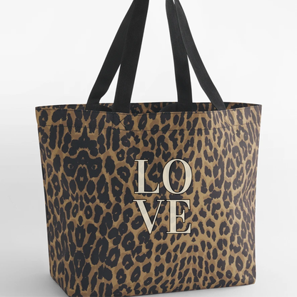 Leopard Print Love Carryall Bag