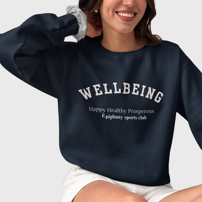 Unisex Wellbeing Sweatshirt - Charcoal/Heather Grey & Navy