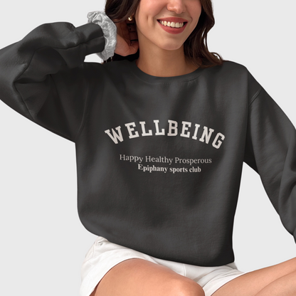 Unisex Wellbeing Sweatshirt - Charcoal/Heather Grey & Navy
