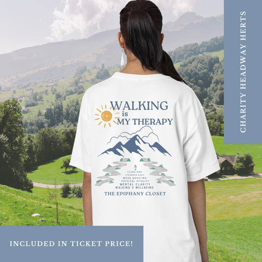 Walking Is My Therapy T-shirt | The Epiphany Closet - Raising Money For Charity