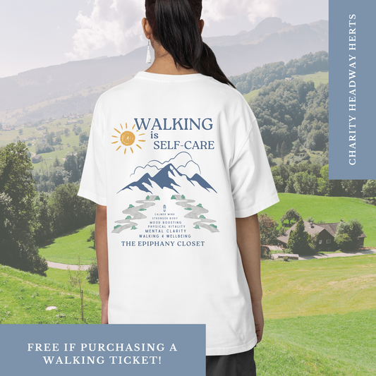 Walking Is Self-Care T-shirt | The Epiphany Closet - Raising Money For Charity