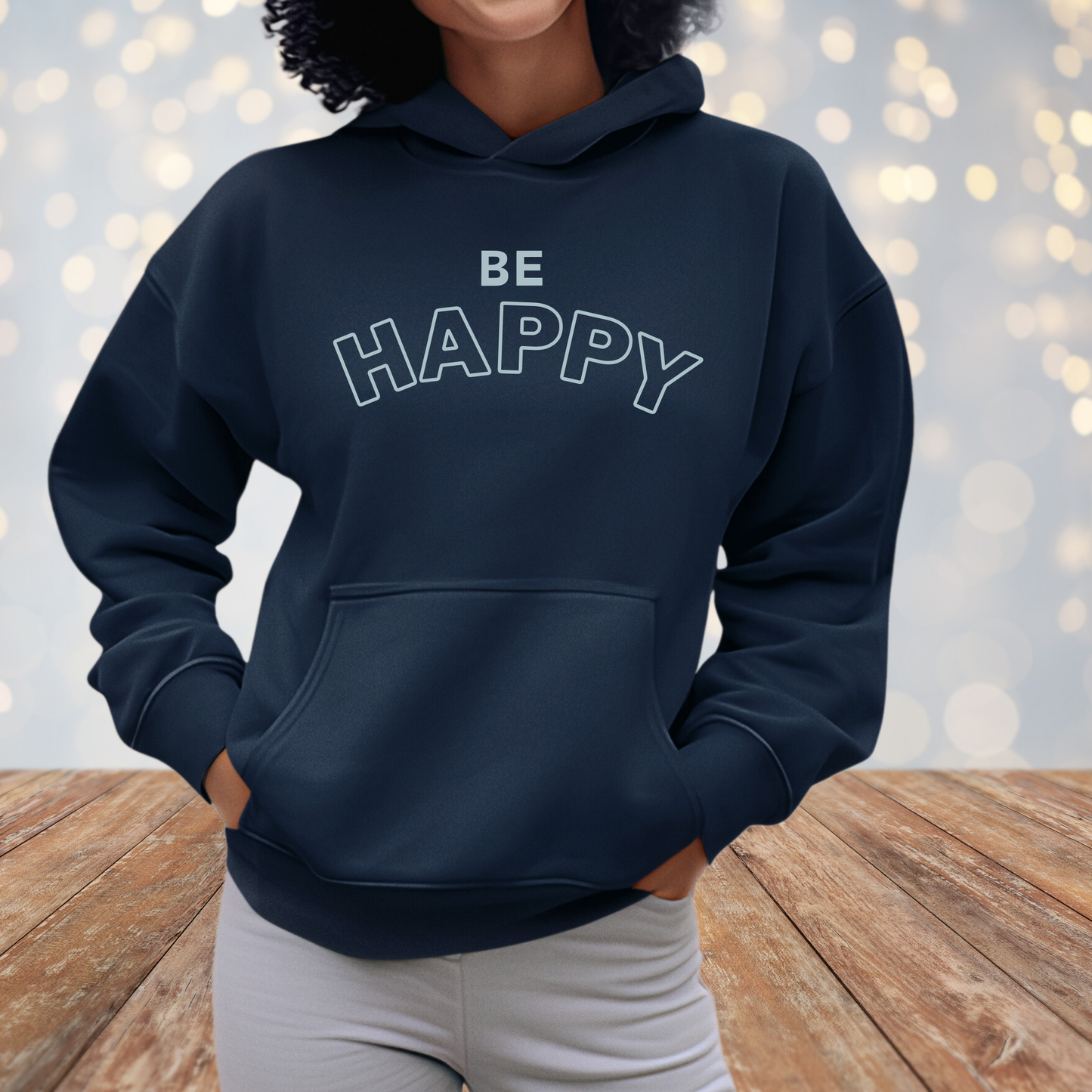Luxury Be Happy Hoodie | The Epiphany Closet - Wellbeing Clothing
