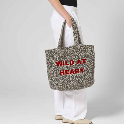 Leopard Print Canvas Tote Bag