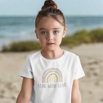 Children's "Lead with Love" T-shirt - White | The Epiphany Closet - Wellbeing Clothing With Meaning - The Epiphany Closet